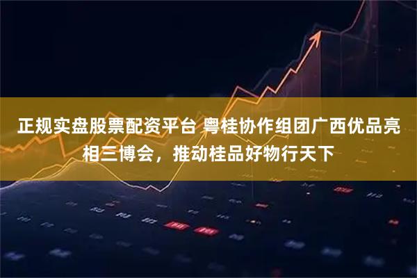 正规实盘股票配资平台 粤桂协作组团广西优品亮相三博会，推动桂品好物行天下